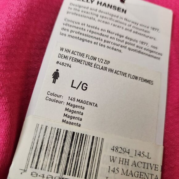 Helly Hansen Baselayer Active Flow 1/2 Zip Womens Large Ski Athletic Gorpcore - Picture 4 of 9